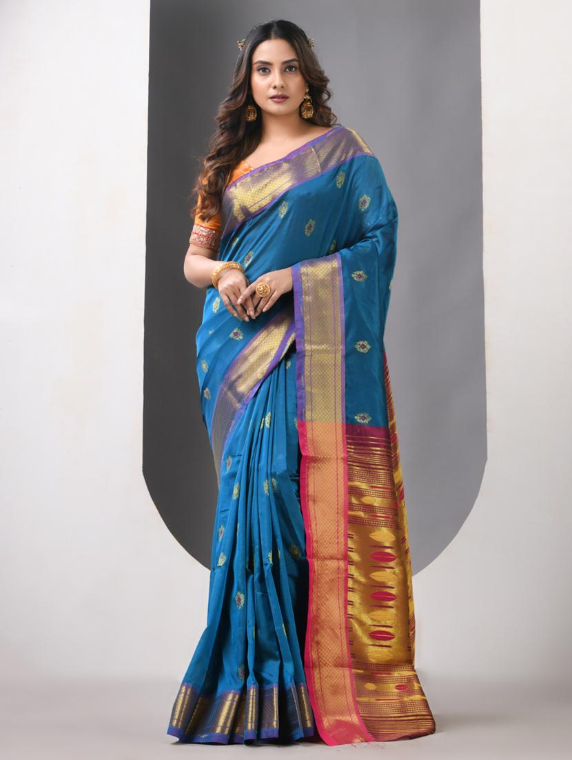 women self design paithani saree with blouse - 21839624 - Zoom Image - 0