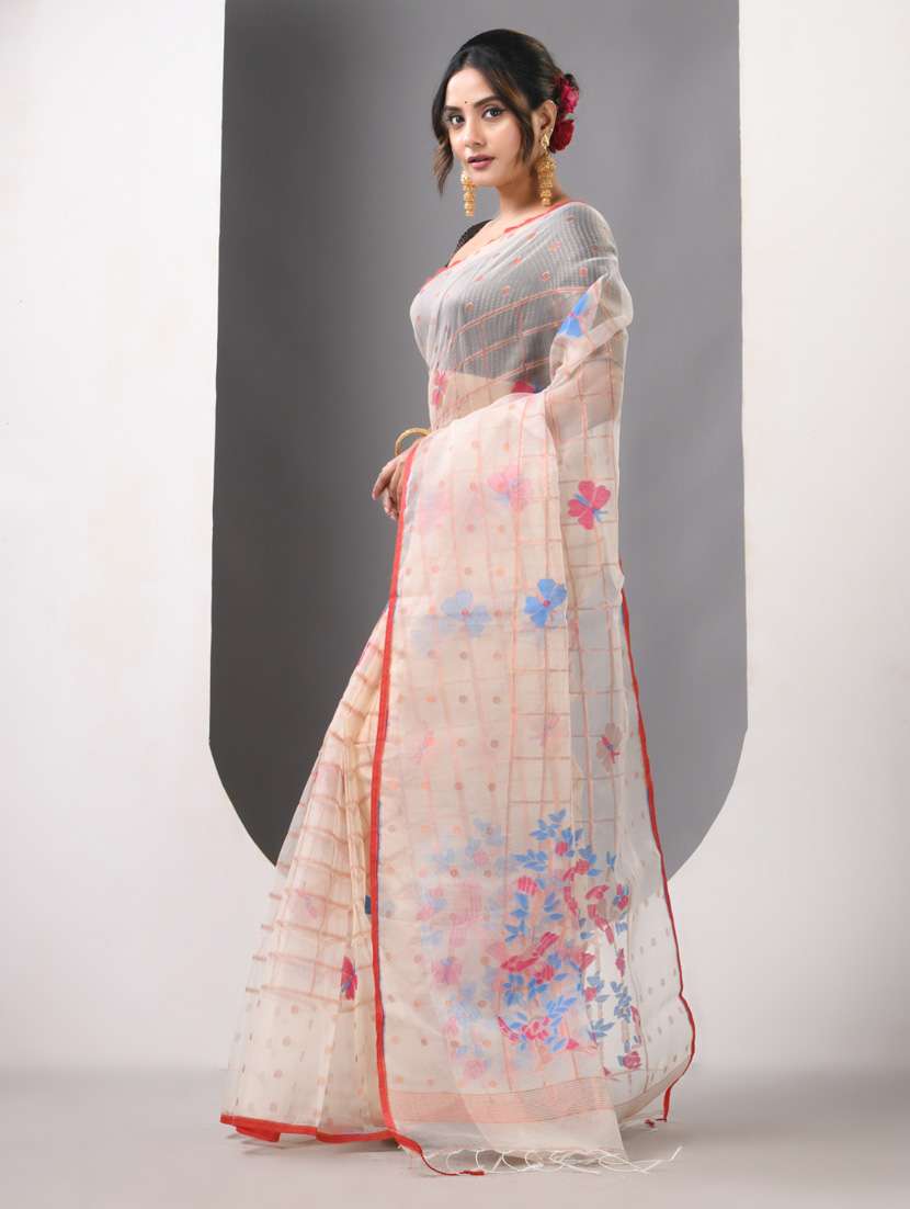 women self design handloom saree with blouse - 21839626 - Standard Image - 2