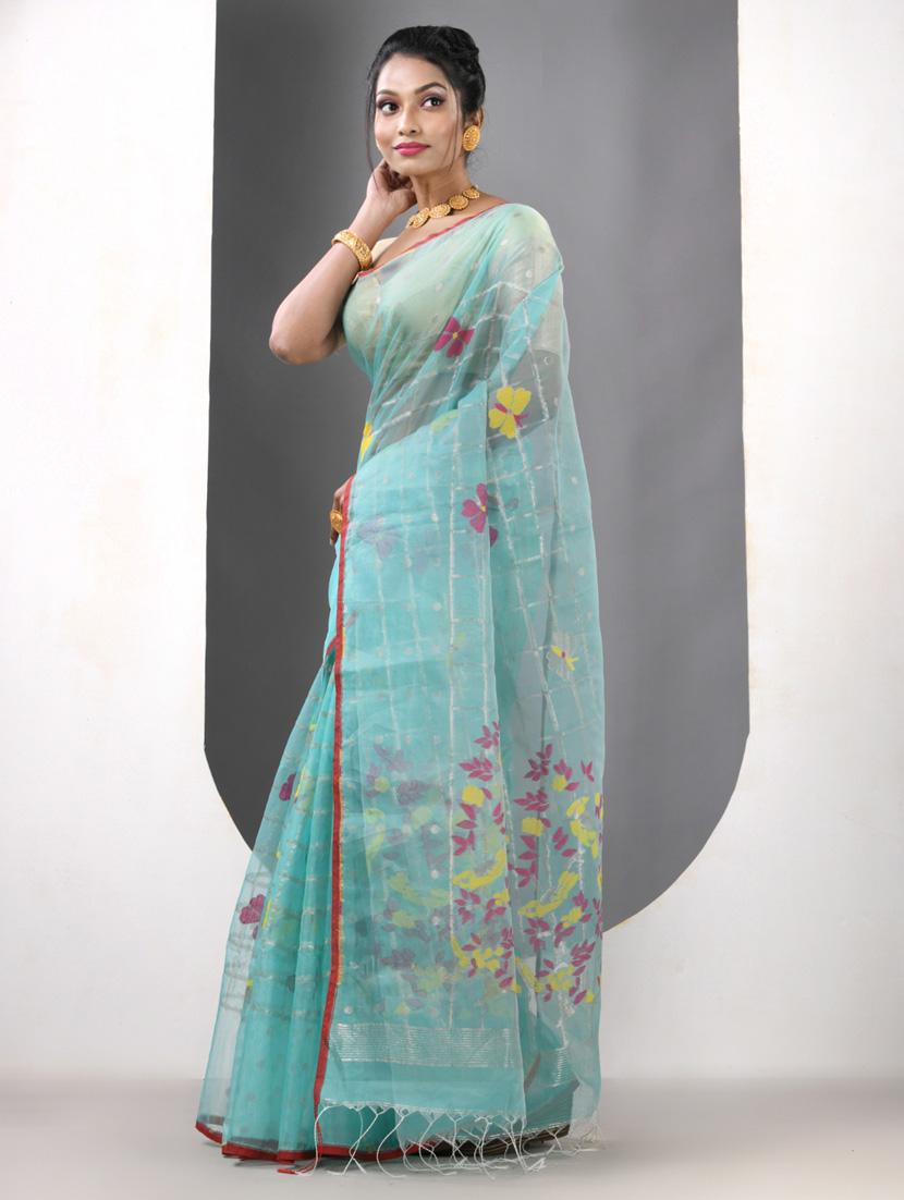 women self design handloom saree with blouse - 21839628 - Standard Image - 2