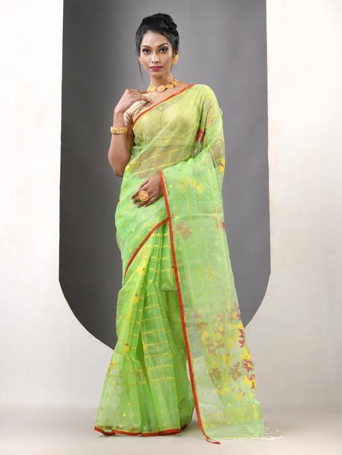 women self design handloom saree with blouse - 21839630 - Standard Image - 0
