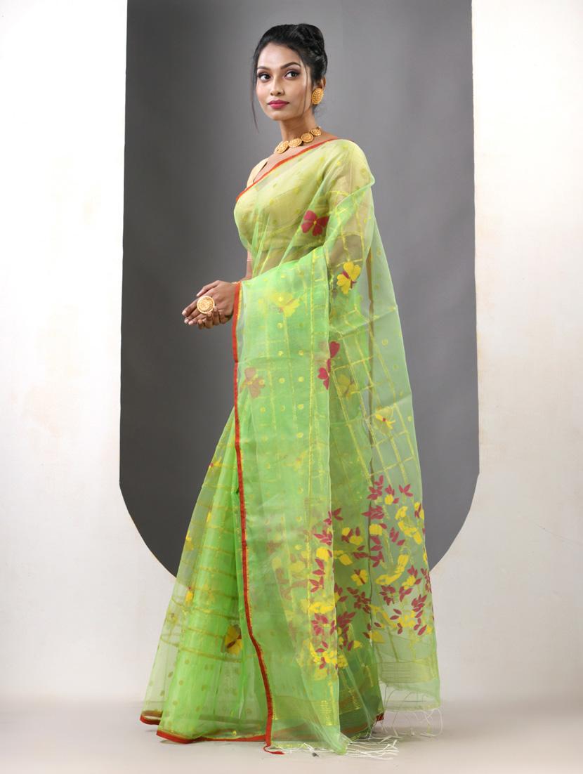 women self design handloom saree with blouse - 21839630 - Standard Image - 2