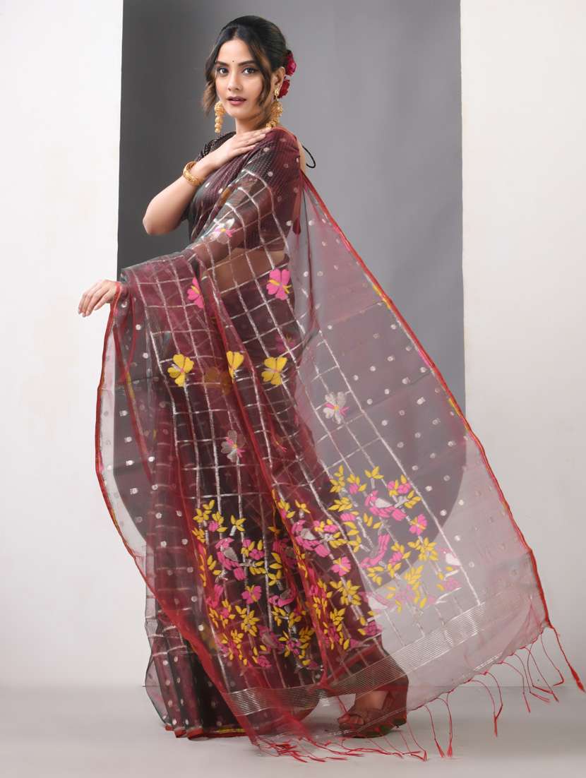 women self design handloom saree with blouse - 21839631 -  Standard Image - 2