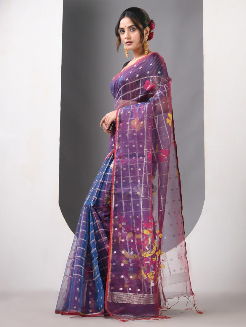 women self design handloom saree with blouse - 21839632 - Standard Image - 2