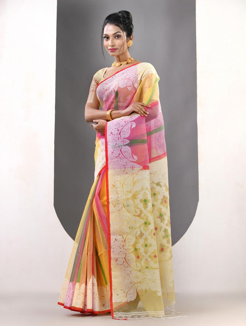 women self design handloom saree with blouse - 21839633 - Standard Image - 2