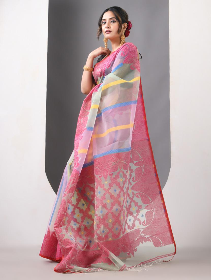 women self design handloom saree with blouse - 21839637 - Standard Image - 2