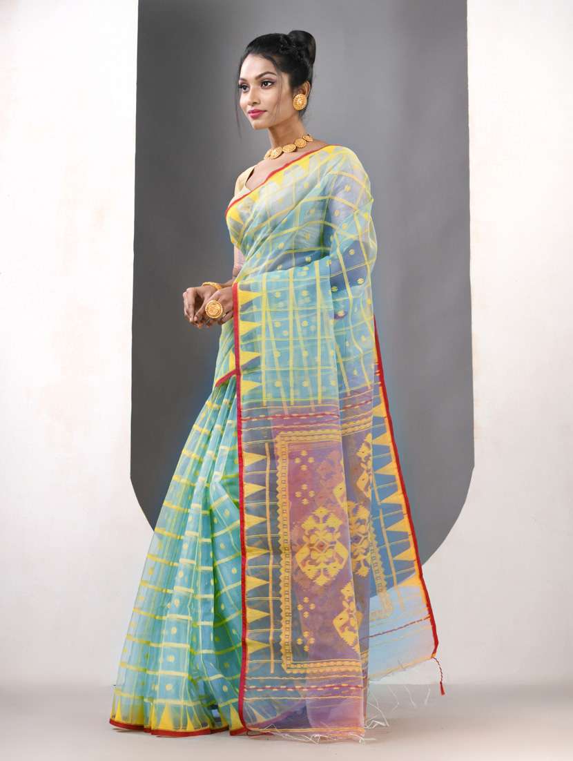 women self design handloom saree with blouse - 21839640 - Standard Image - 2