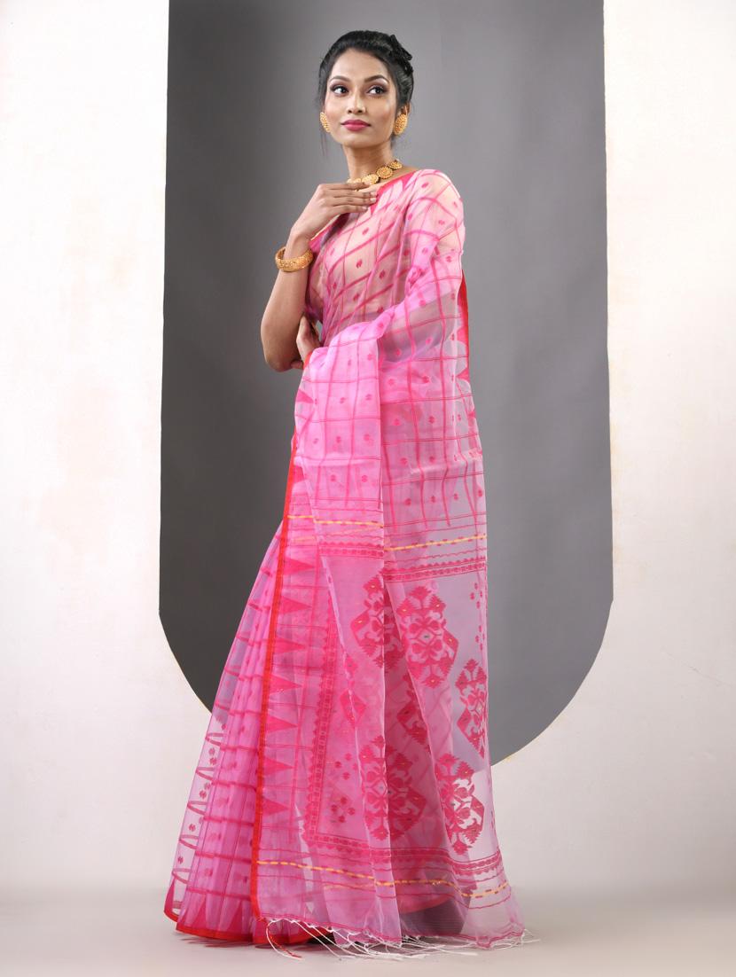 women self design handloom saree with blouse - 21839641 - Standard Image - 2