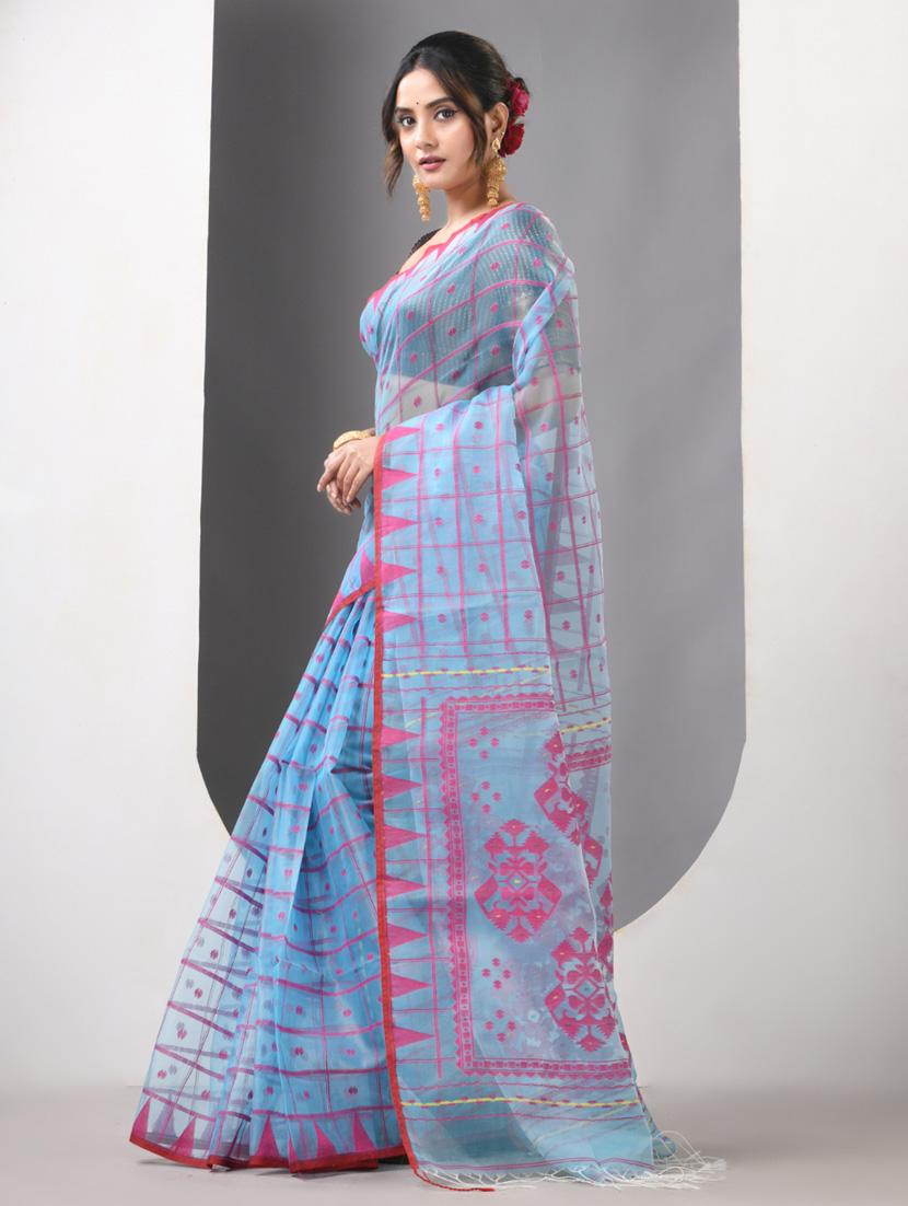 women self design handloom saree with blouse - 21839642 - Standard Image - 2