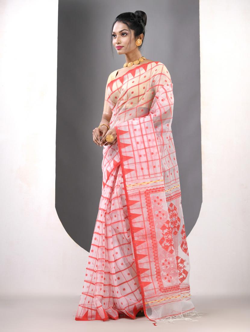 women self design handloom saree with blouse - 21839645 - Standard Image - 2