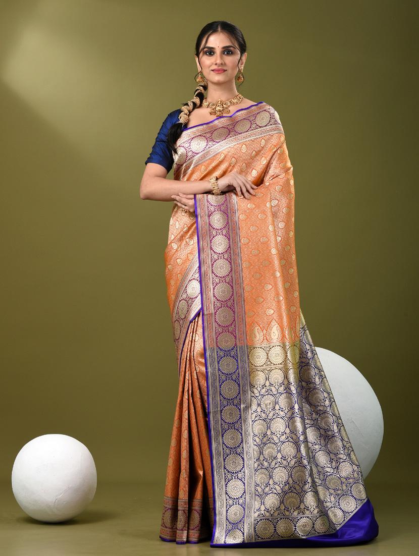 women self design banarasi saree with blouse - 21839713 - Zoom Image - 0