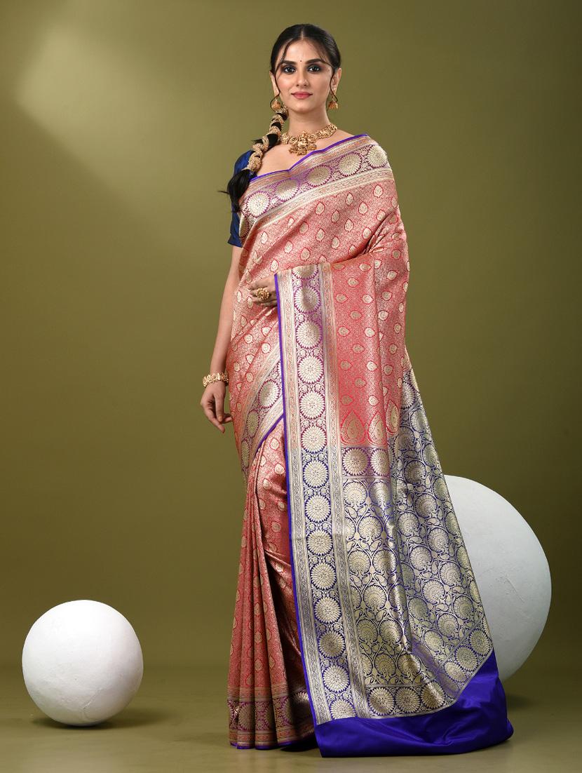 women self design banarasi saree with blouse - 21839714 -  Zoom Image - 0