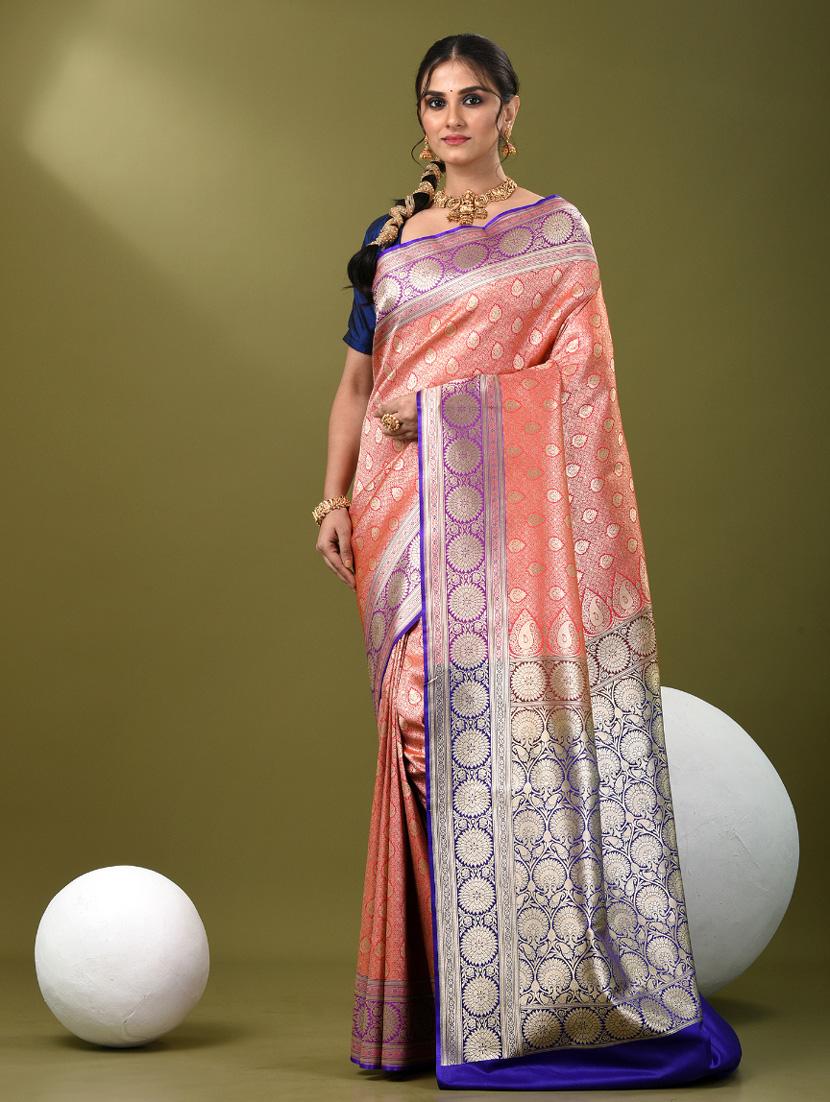 women self design banarasi saree with blouse - 21839715 -  Zoom Image - 0