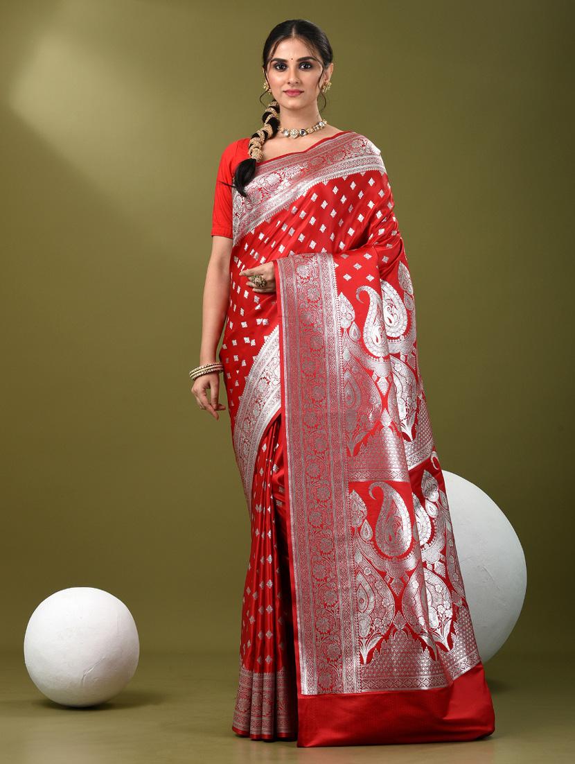 women self design banarasi saree with blouse - 21839746 - Zoom Image - 0