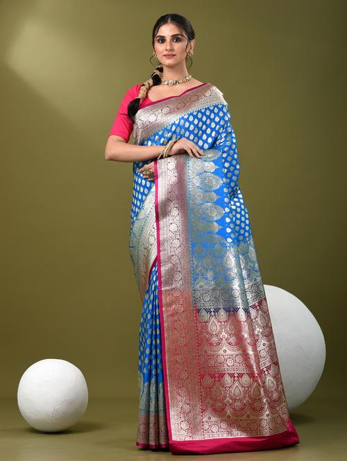 women self design banarasi saree with blouse - 21839748 -  Standard Image - 0