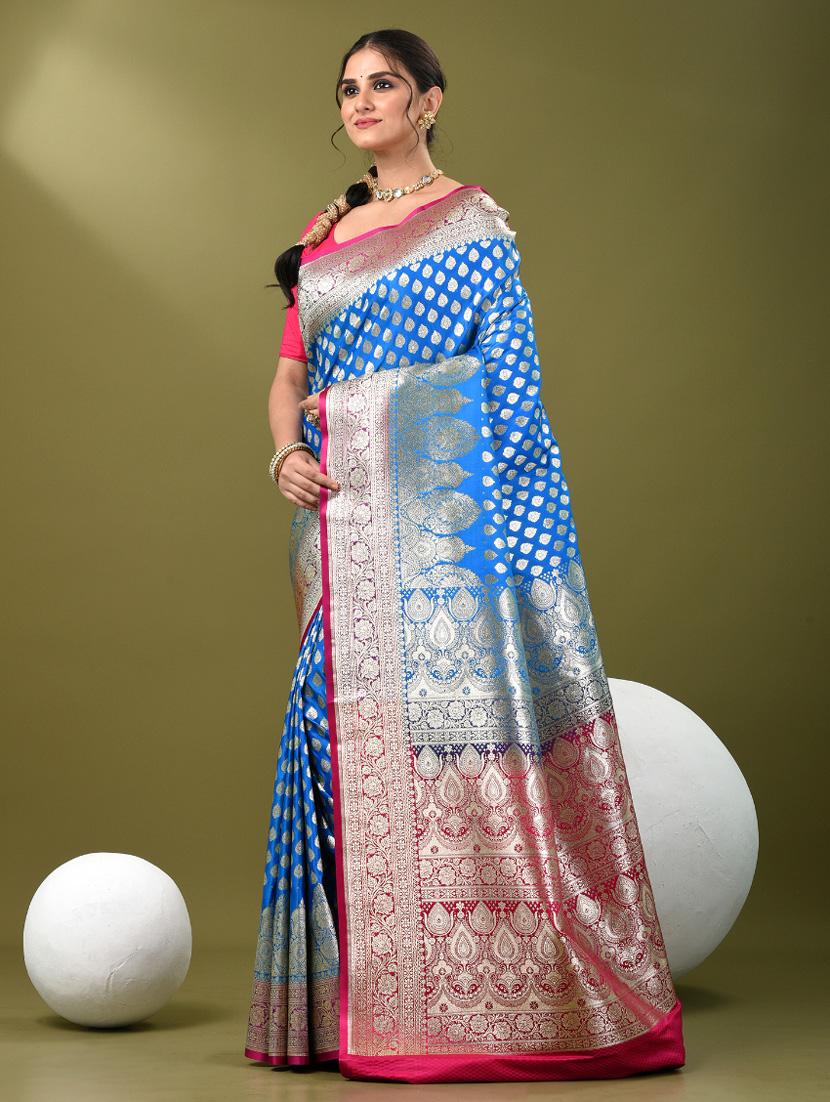 women self design banarasi saree with blouse - 21839748 - Standard Image - 2