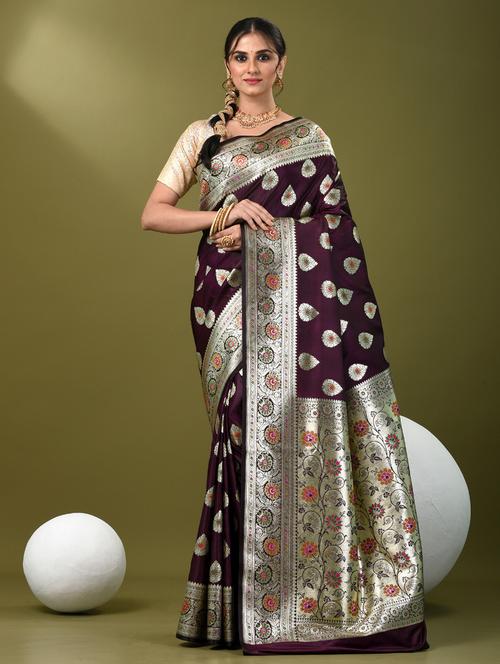 women self design banarasi saree with blouse - 21839758 -  Standard Image - 0