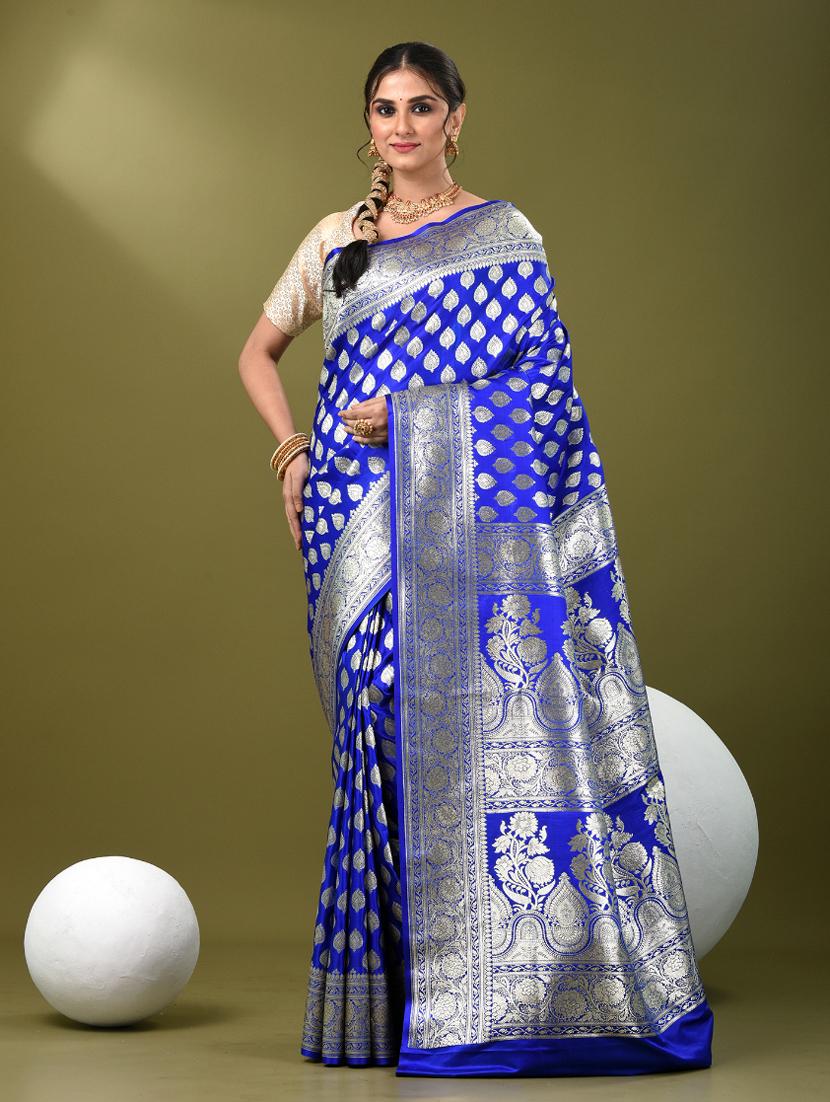 women self design banarasi saree with blouse - 21839764 - Zoom Image - 0