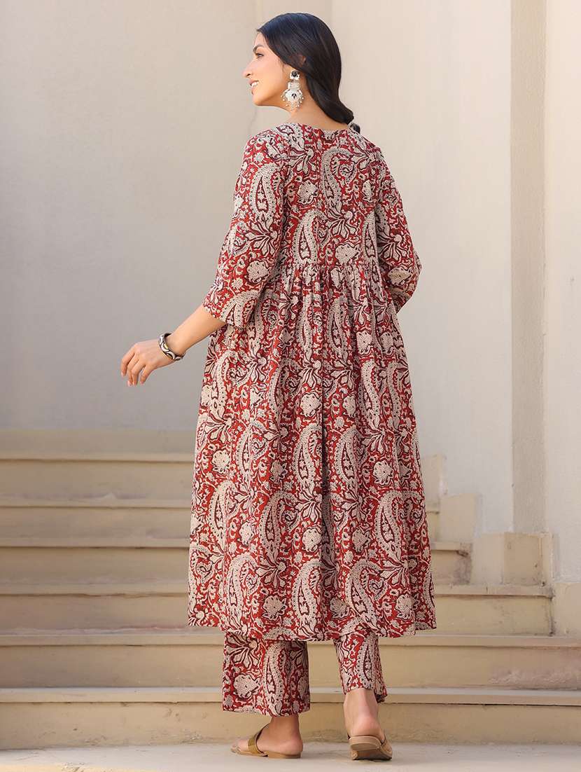 women three quarter sleeve maternity wear kurta pant set - 21839910 - Standard Image - 2