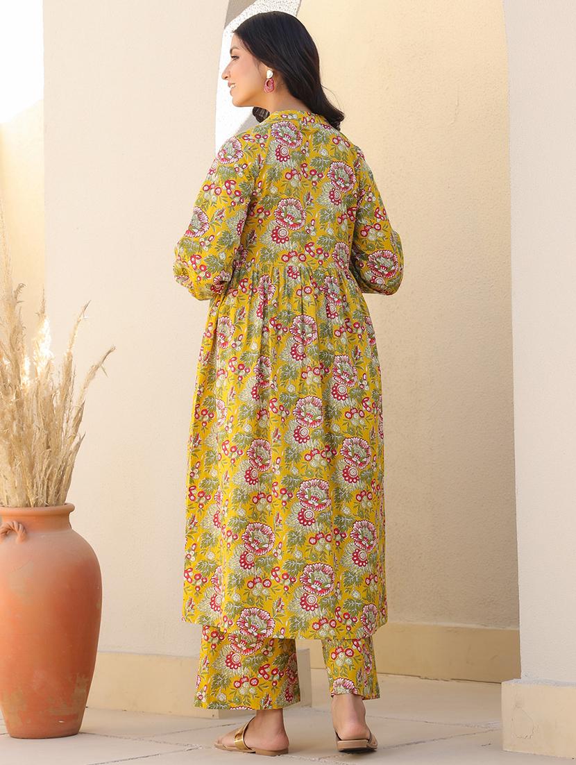 women long sleeve maternity wear kurta pant set - 21839921 - Standard Image - 2