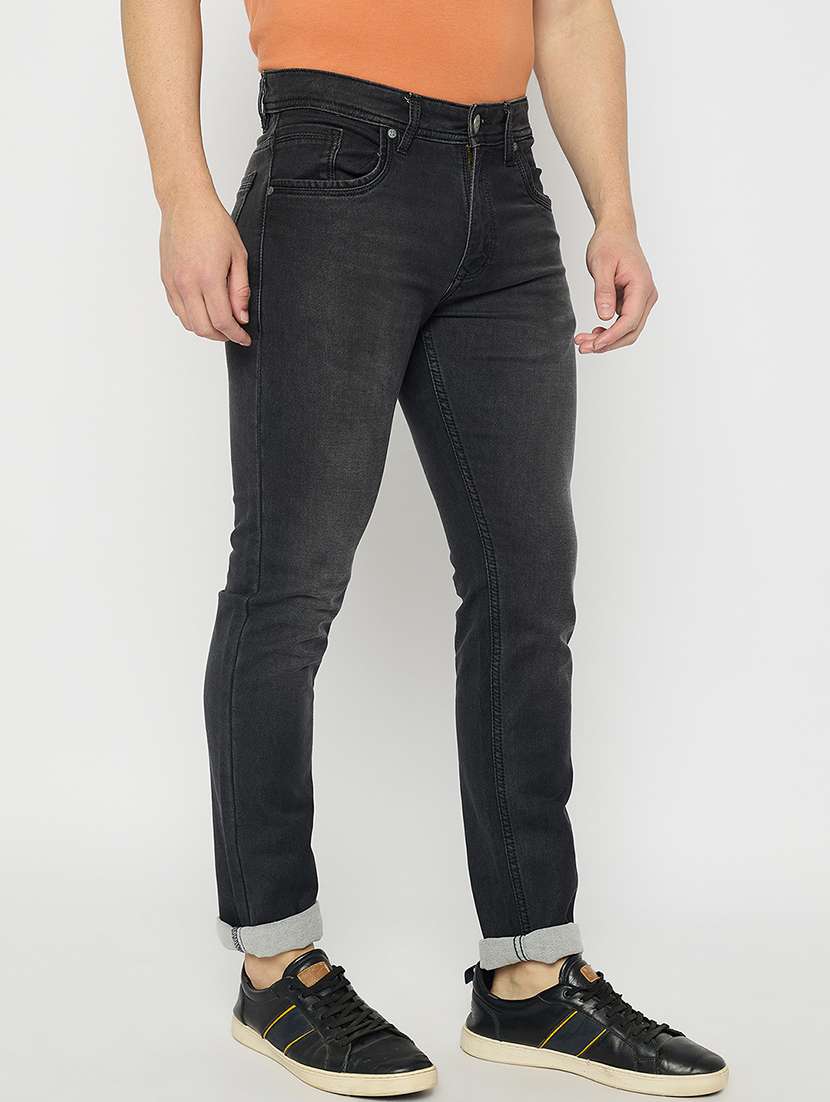 men solid mid rise skinny fit jean - 21840048 -  Standard Image - 2