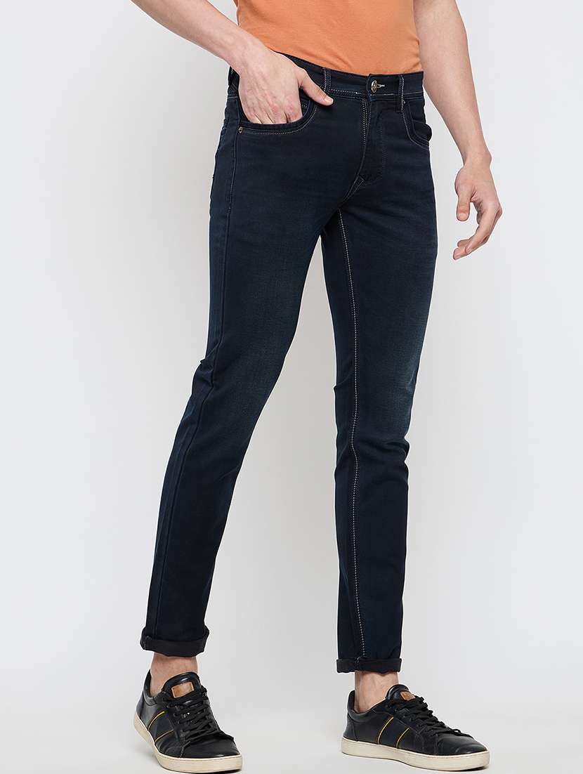 men solid mid rise slim fit jean - 21840051 -  Standard Image - 2