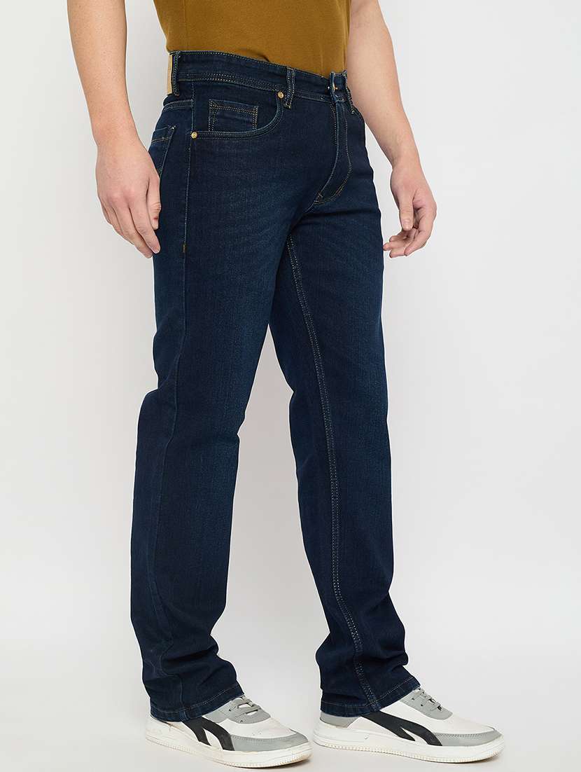 men solid mid rise relaxed fit jean - 21840062 - Standard Image - 2