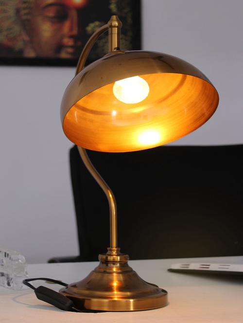 antique brass finish table lamp for study & office - 21840088 - Standard Image - 0