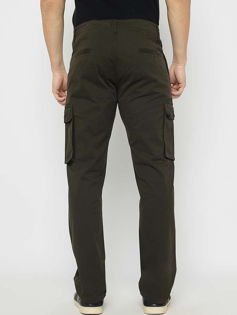 men solid mid rise cargo - 21840161 - Standard Image - 2