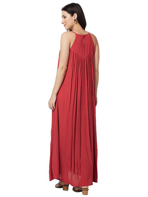 womenlace detailed sleeveless fit & flare dress - 21840378 -  Standard Image - 2