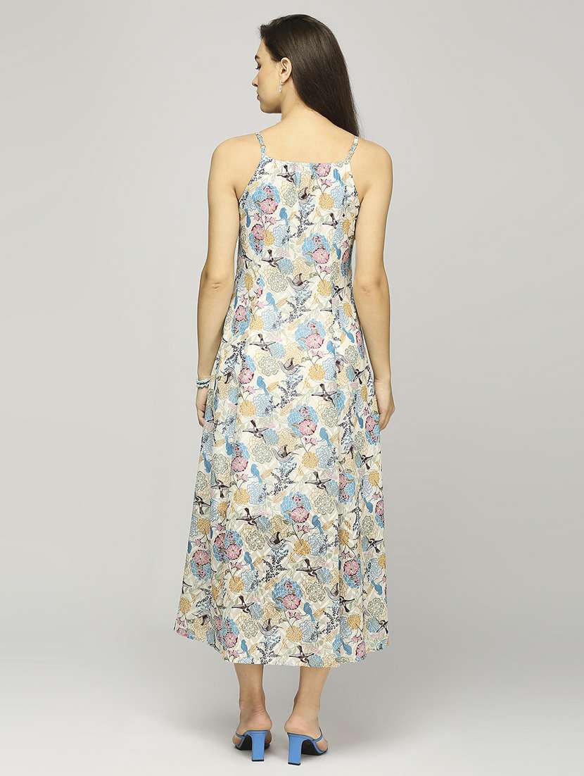 women floral print sleeveless fit & flare dress - 21840443 - Standard Image - 2