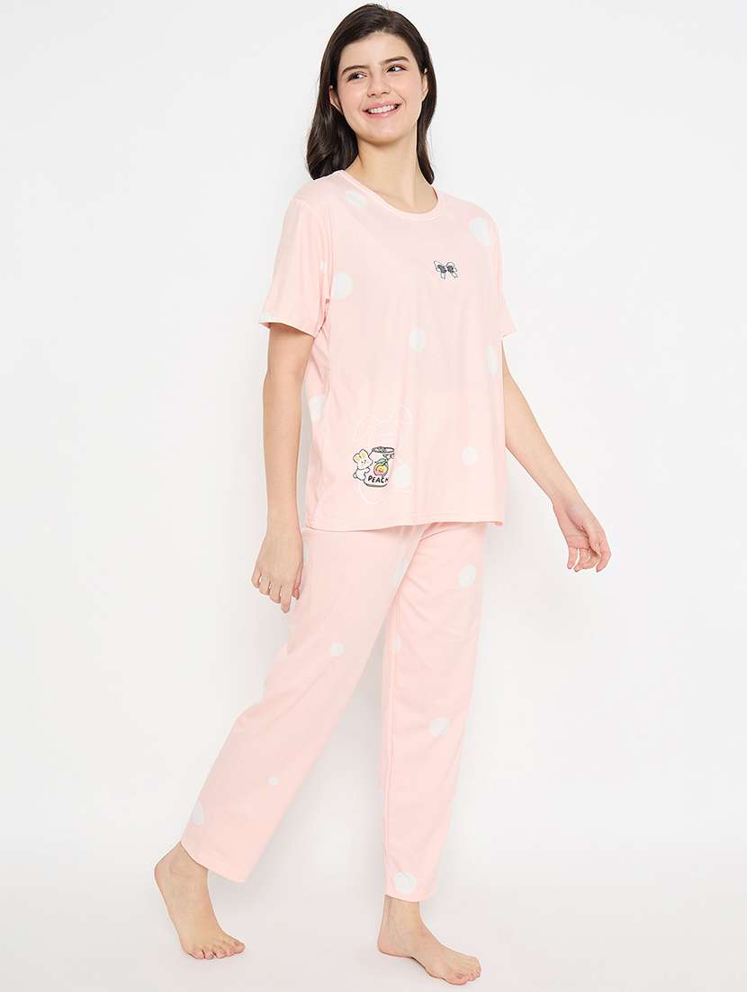 women printed short sleeves nightwear pyjama set - 21840492 -  Standard Image - 2