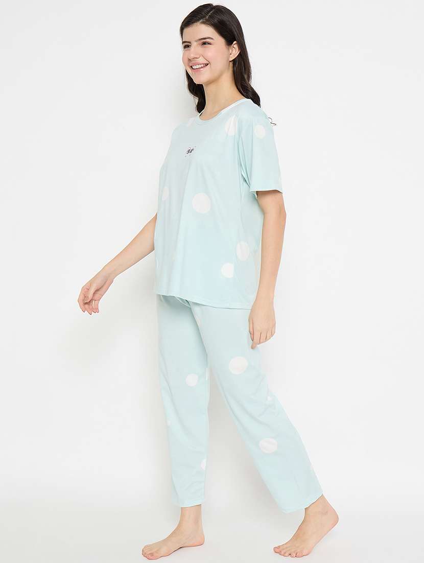women printed short sleeve pyjama set nightwear  - 21840493 -  Standard Image - 2