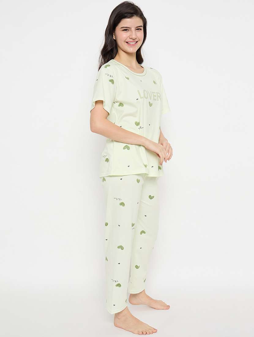 women printed short sleeve pyjama set nightwear  - 21840496 -  Standard Image - 2