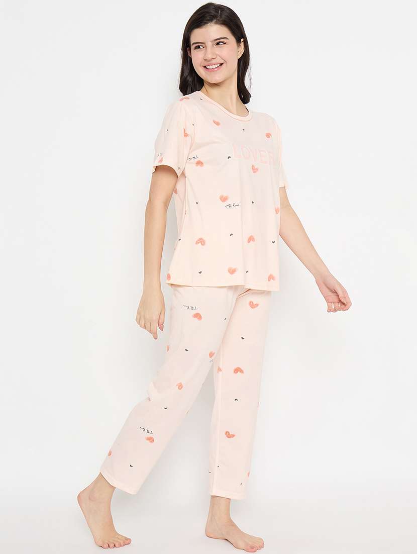 women printed short sleeve pyjama set nightwear  - 21840497 -  Standard Image - 2