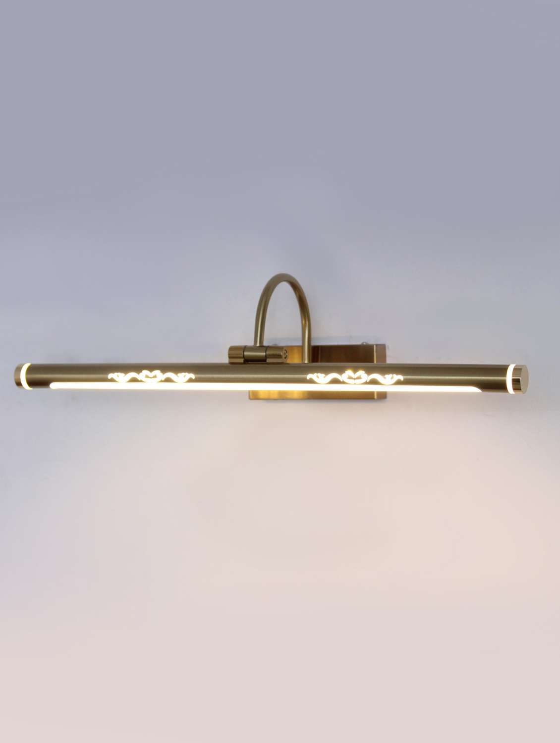 led picture light gold finish in three different lights color