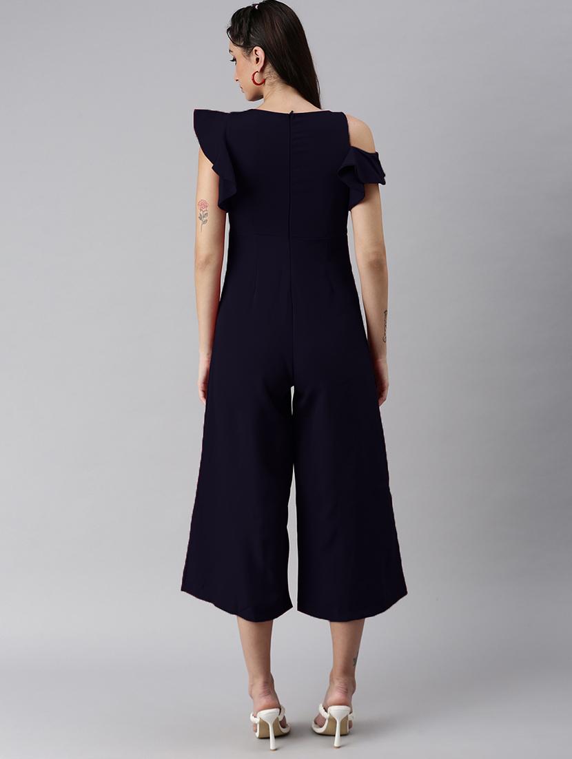 women solid calf length jumpsuit - 21840561 - Standard Image - 2