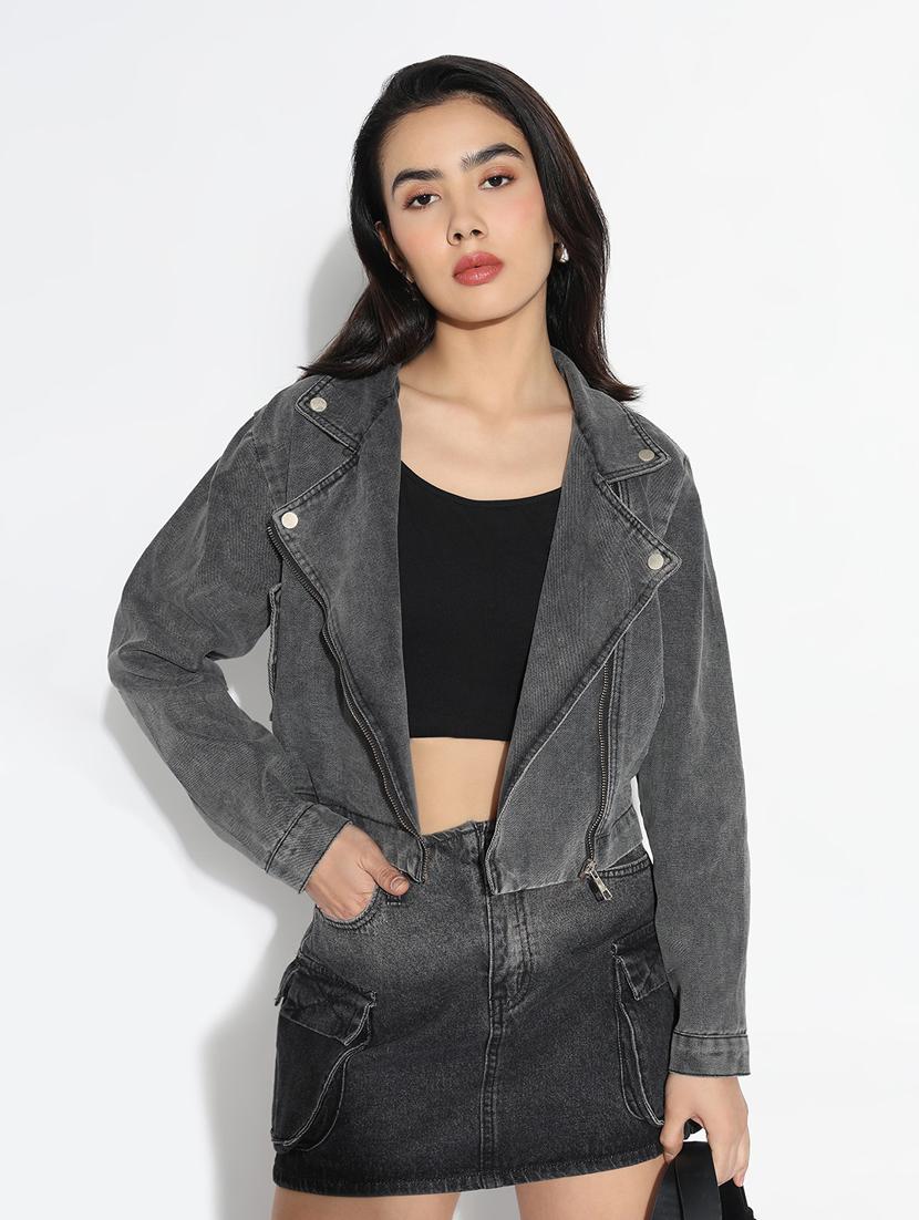 grey denim jacket - 21840565 - Zoom Image - 0