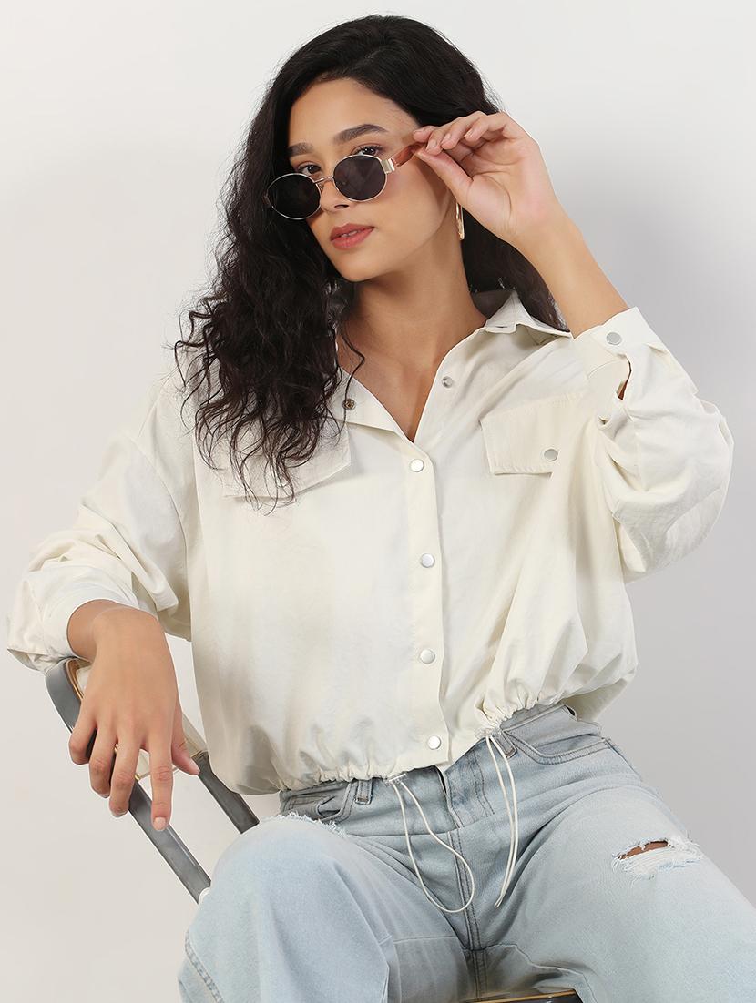 women solid long sleeves regular jacket - 21840570 -  Zoom Image - 0