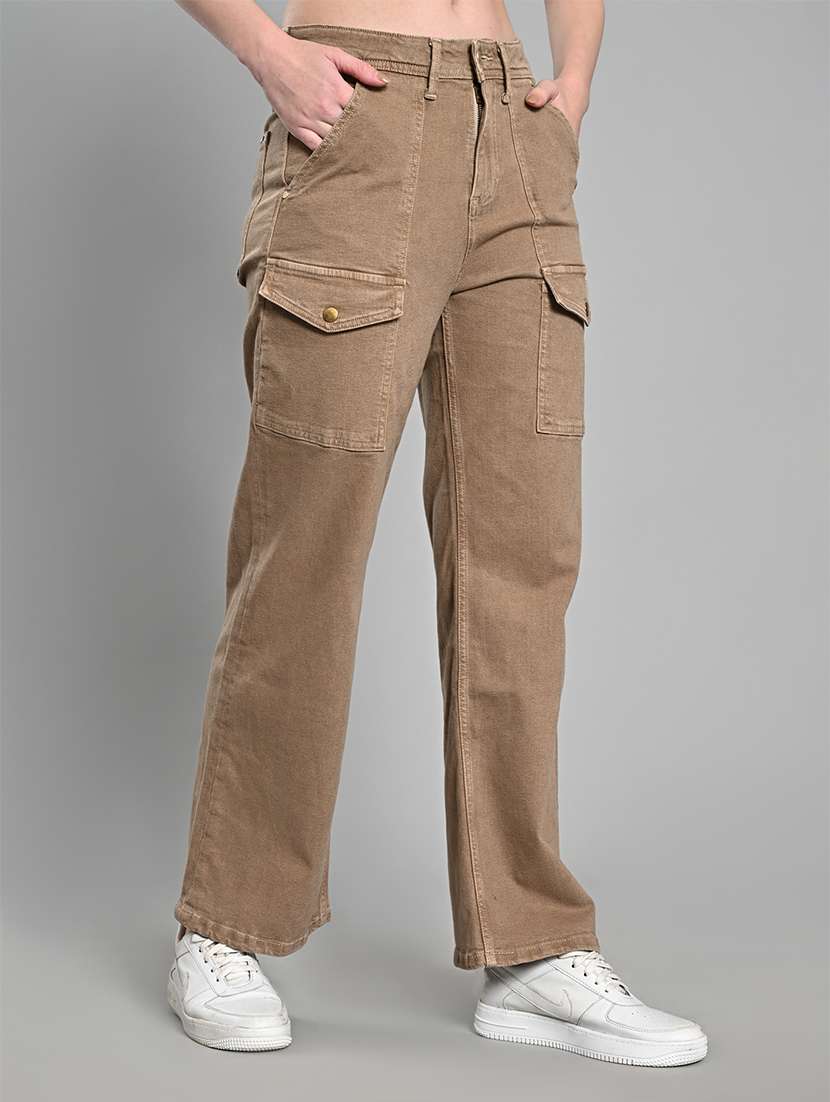 women mid rise denim cargo - 21840601 -  Standard Image - 2