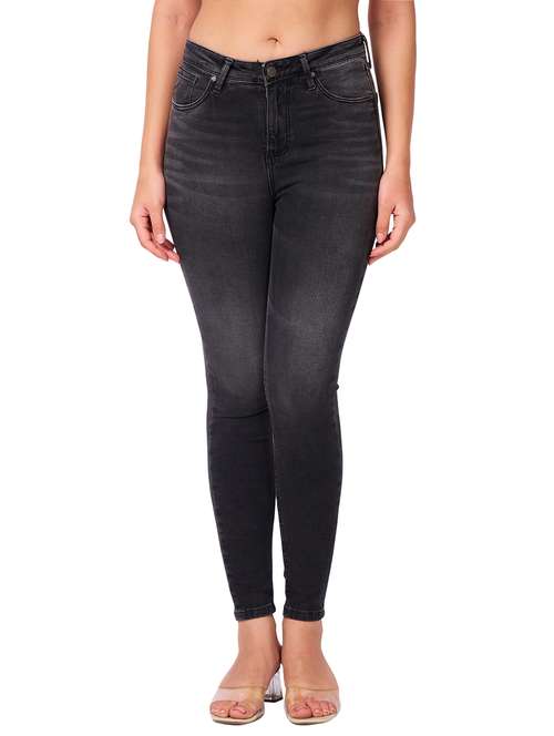 women washed mid rise skinny fit jeans - 21840614 -  Standard Image - 0