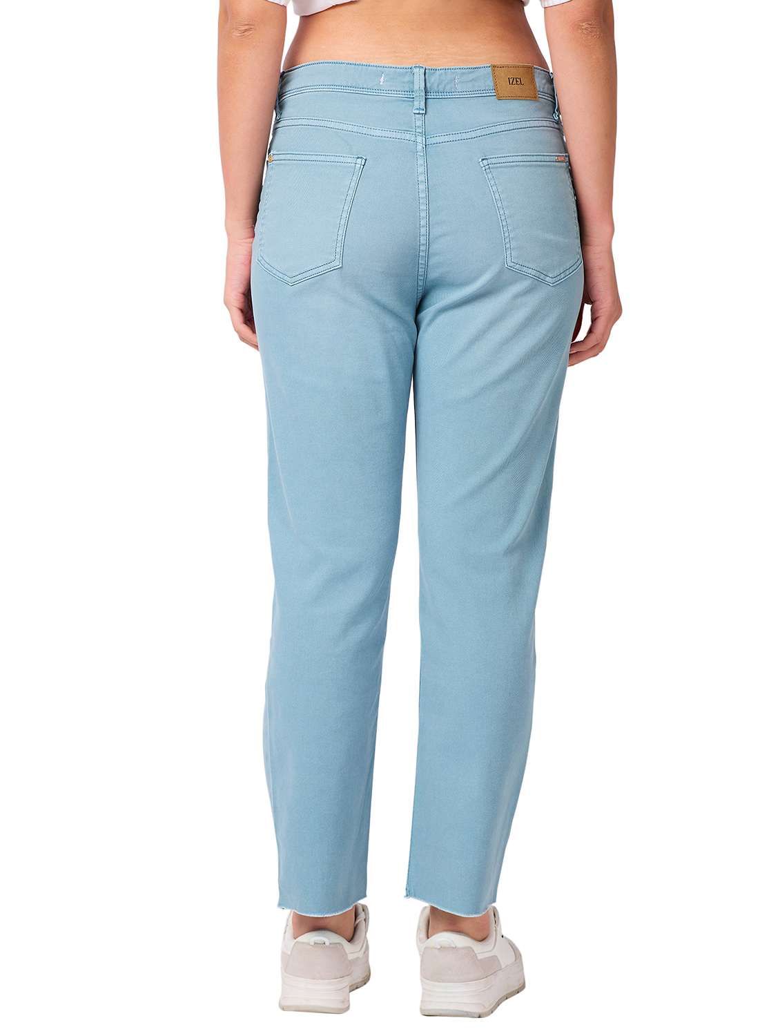 women solid mid rise straight fit jean - 21840619 -  Standard Image - 2