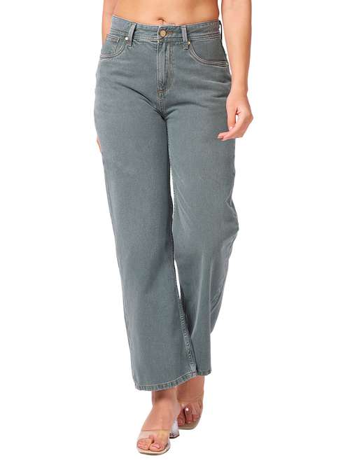 women solid mid rise straight fit jean - 21840623 - Standard Image - 0