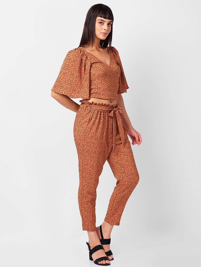 women printed top and trouser co-ord set - 21840850 - Standard Image - 2