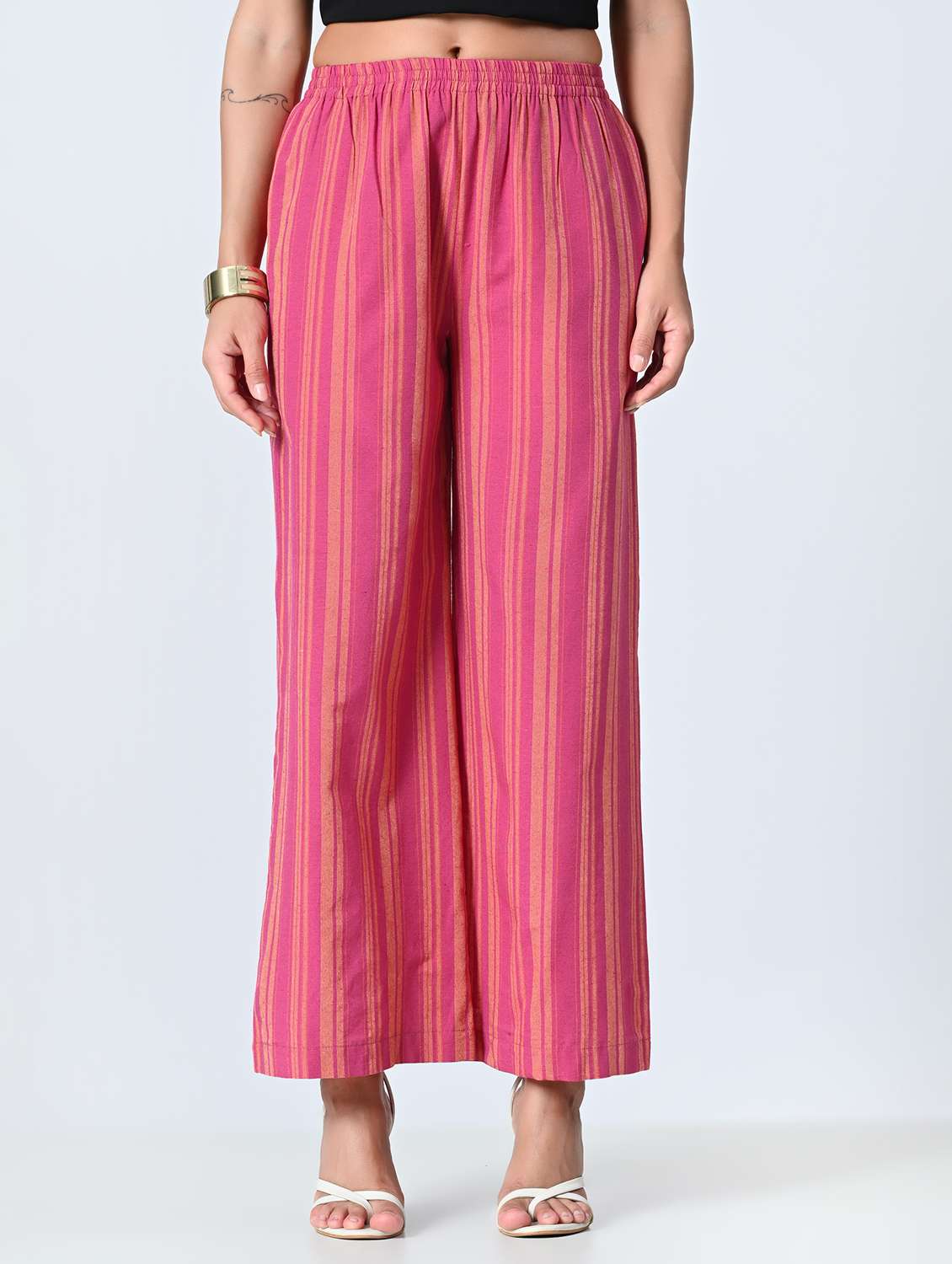 women printed mid rise straight palazzo - 21840888 - Zoom Image - 0