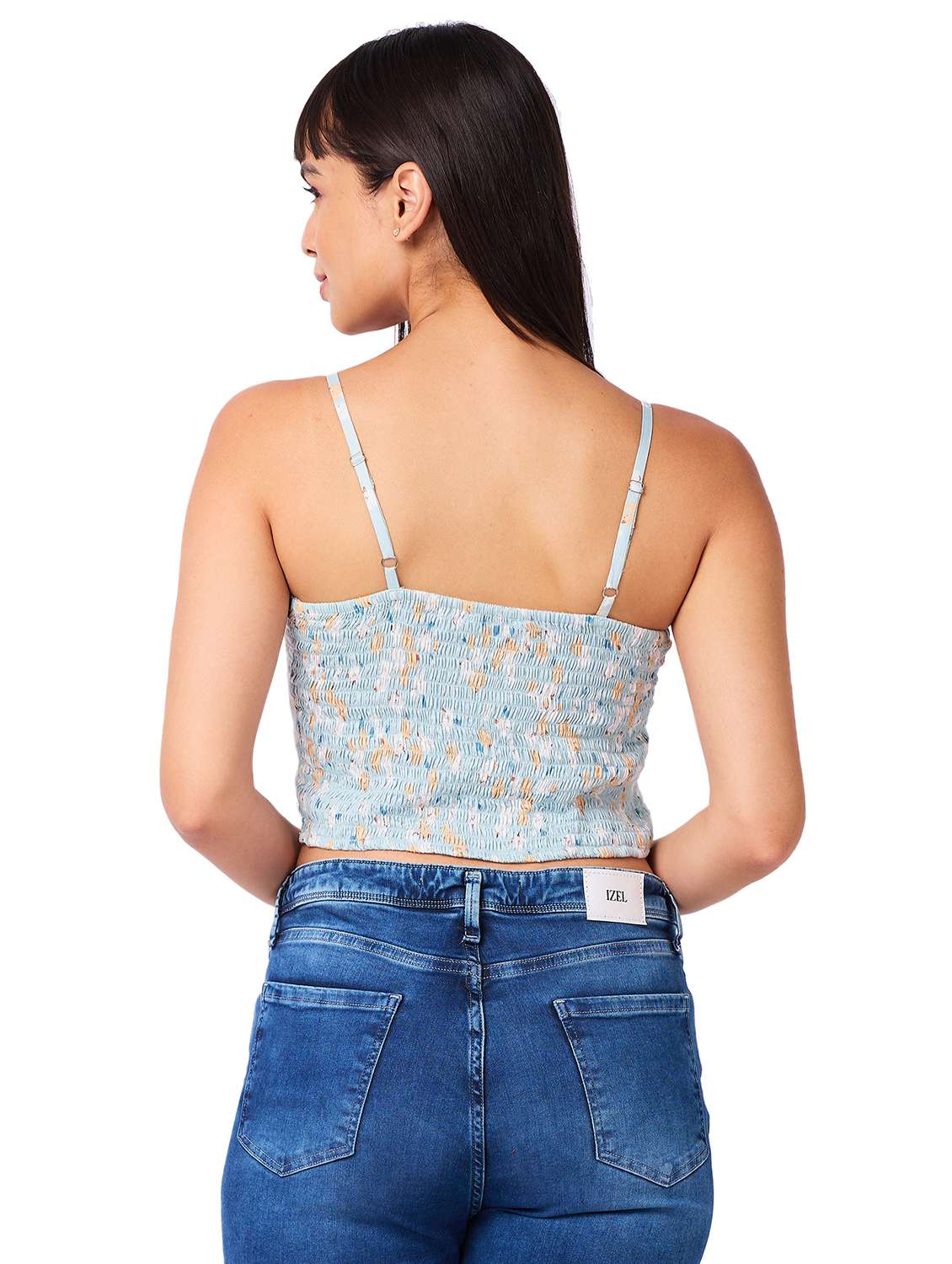 women printed shoulder strap crop top - 21840934 -  Standard Image - 2