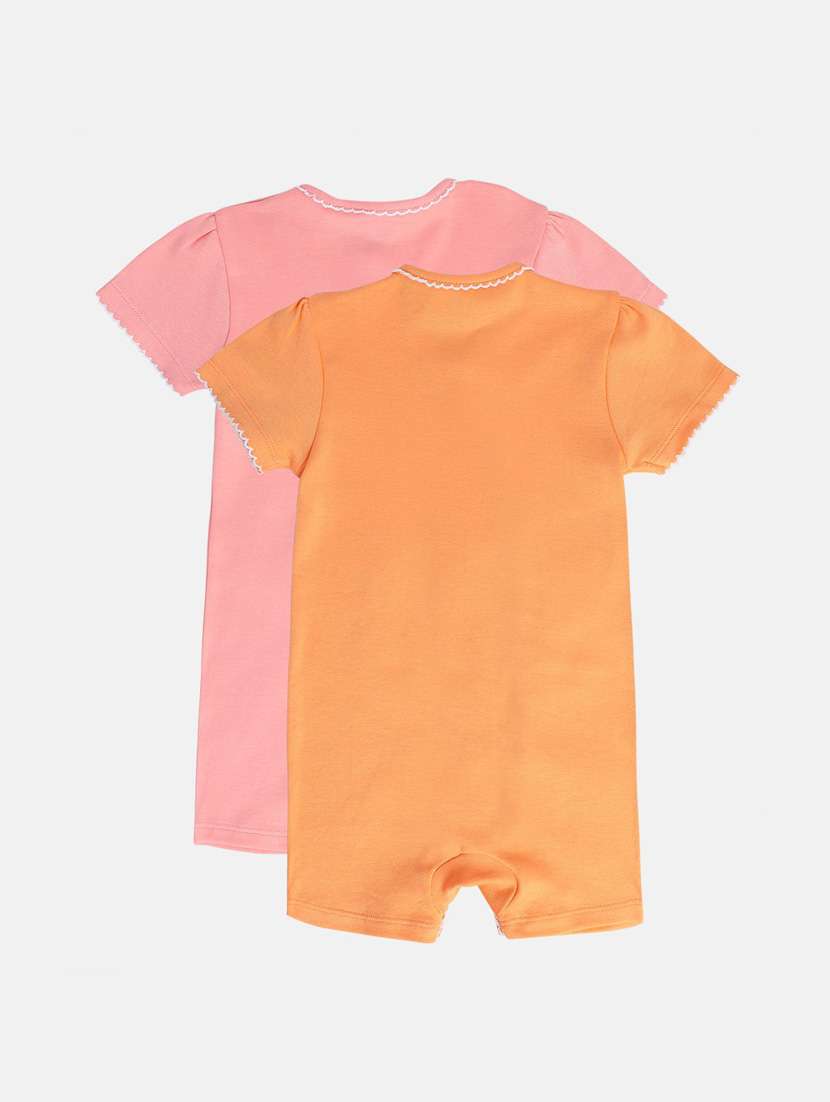 kids pack of 2 solid romper - 21841050 -  Standard Image - 2