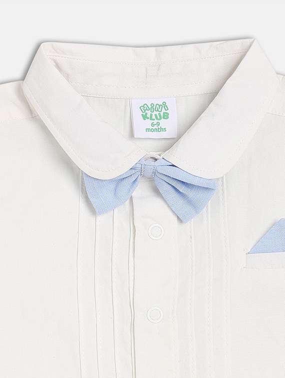 kids white color block  short sleeve romper - 21841055 -  Standard Image - 2