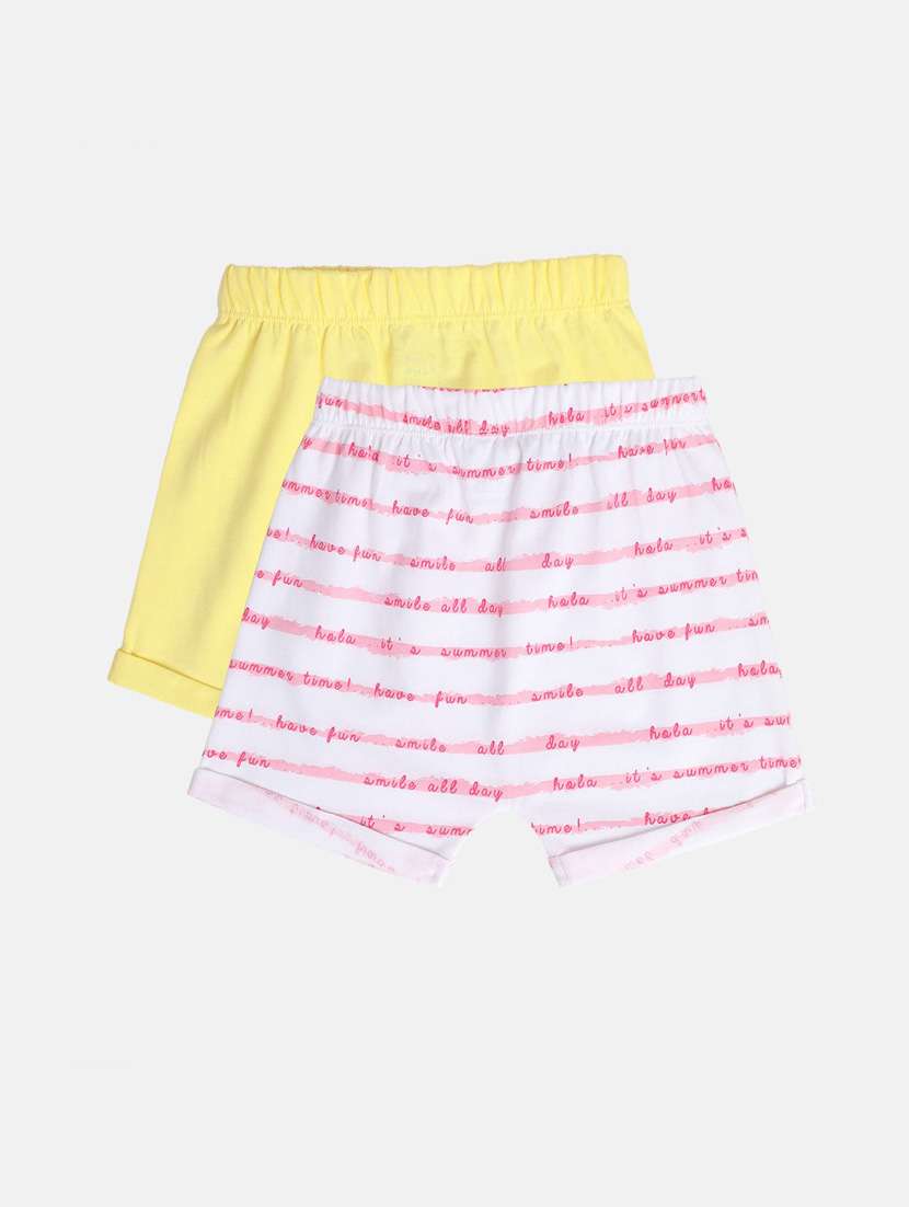 girls pack of 2 mid rise printed shorts - 21841140 -  Standard Image - 2