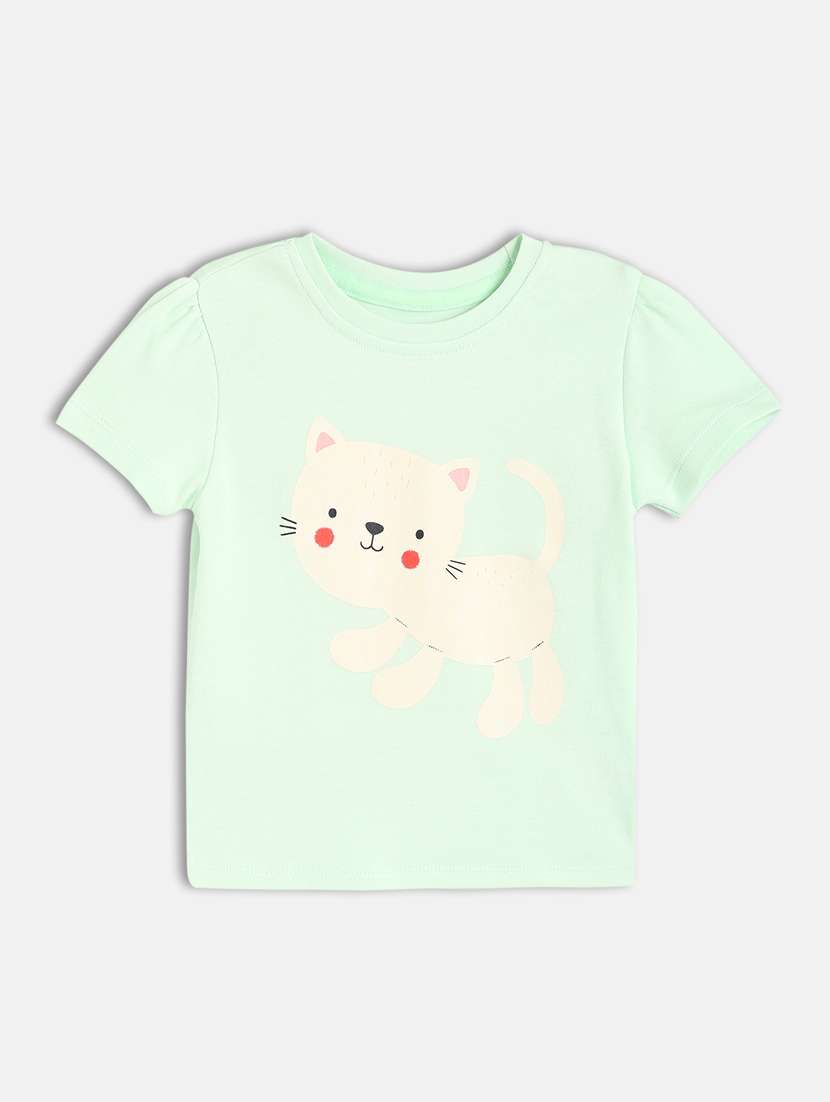 girls pack of 2 printed round neck t-shirt - 21841189 -  Standard Image - 2