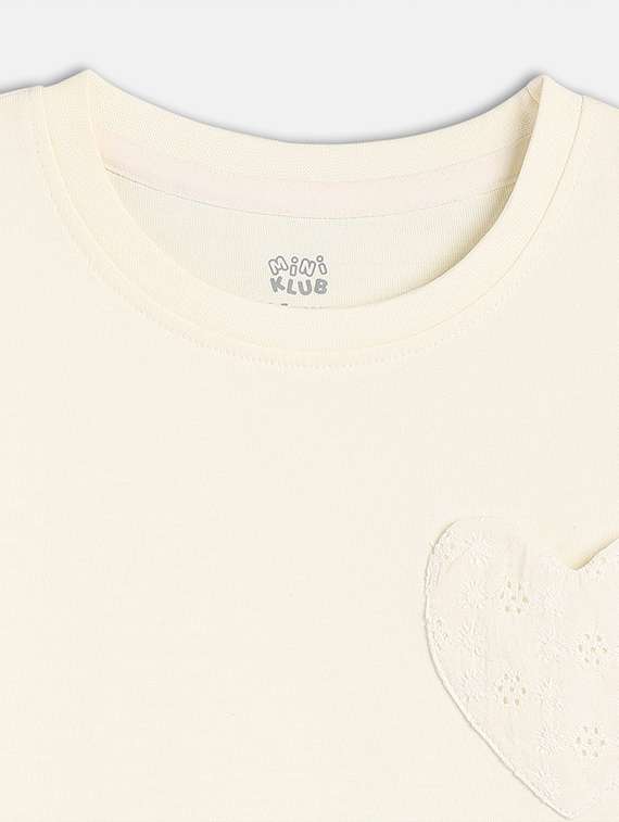 girls white solid short sleeve t-shirt - 21841201 -  Standard Image - 2